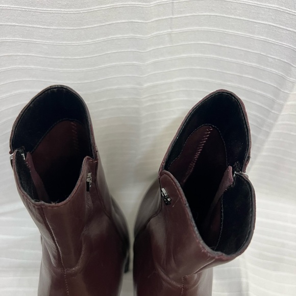 DNKY Tessi boot, zip up, red leather, size 8, chunk heel - Picture 7 of 10